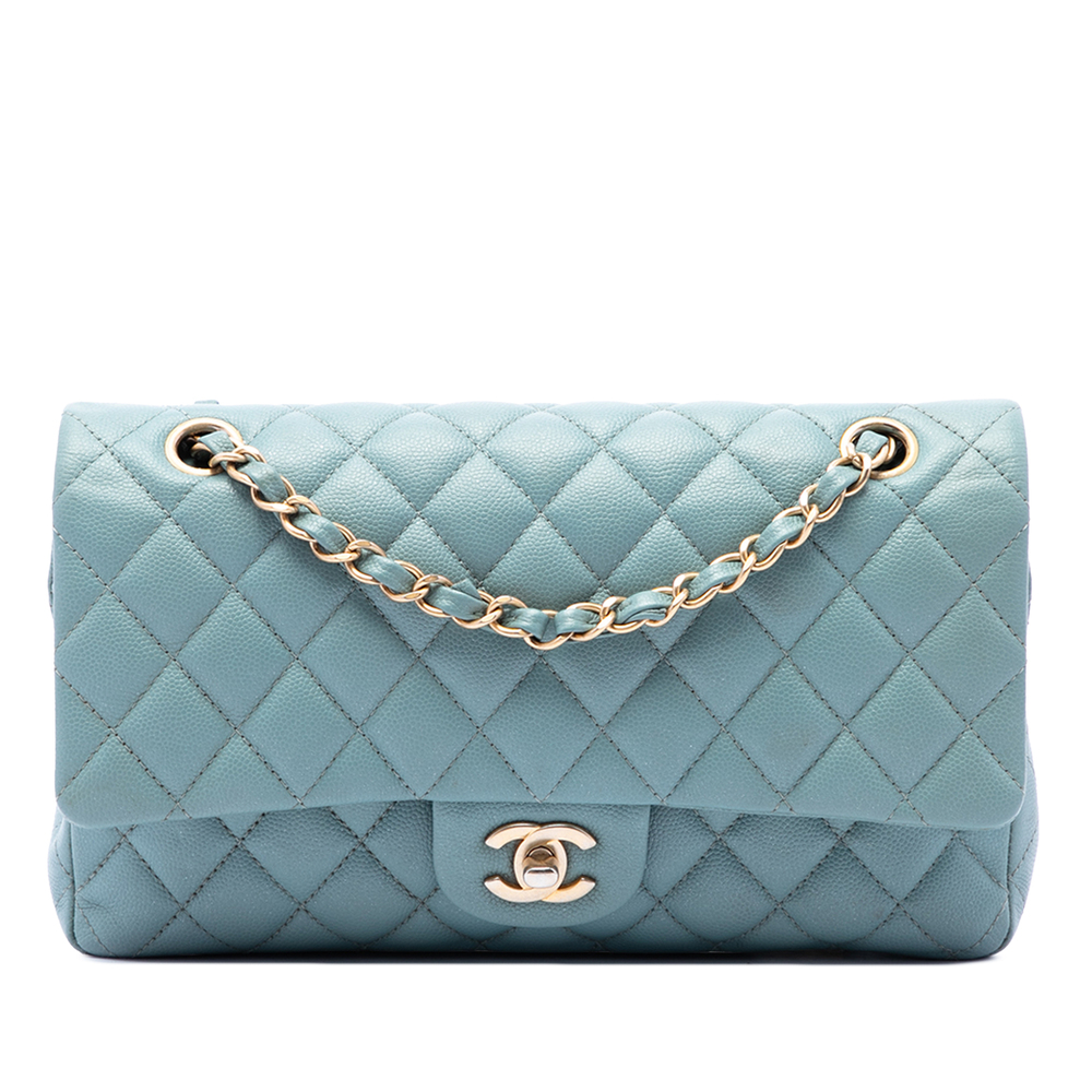 Pre-Loved Chanel Medium Classic Iridescent Caviar Double Flap